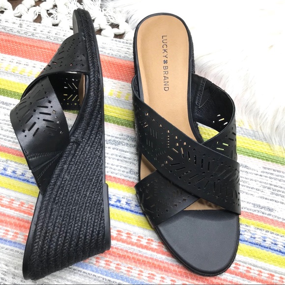 Lucky Brand Shoes - NWOT Lucky Brand leather wedge sandals 12W